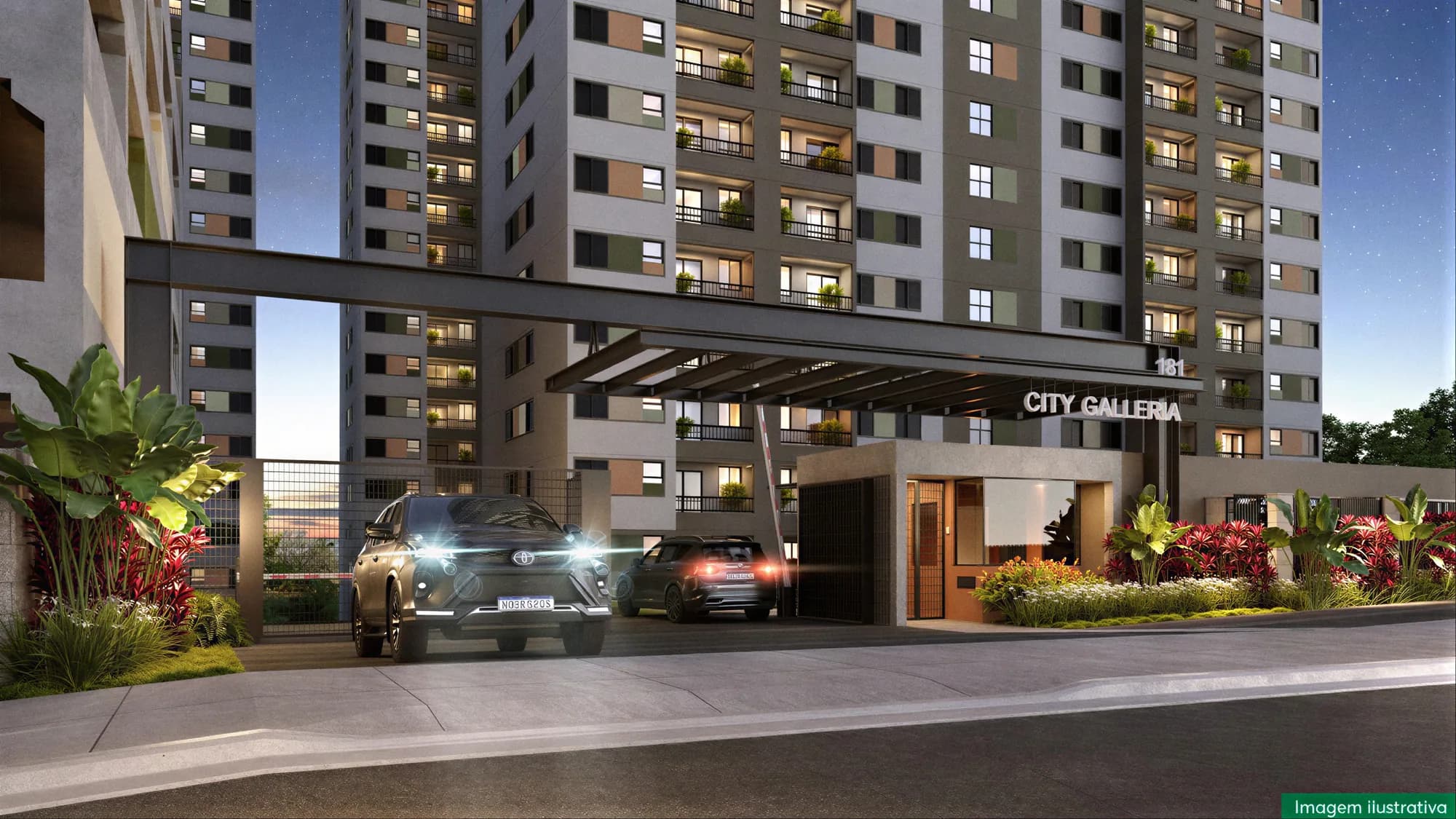 Portaria e acesso de veículos do City Galleria